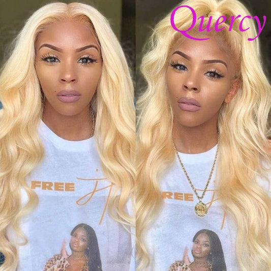 Ocean Quercy™ Blonde #613 lace front wig body wave 180% density