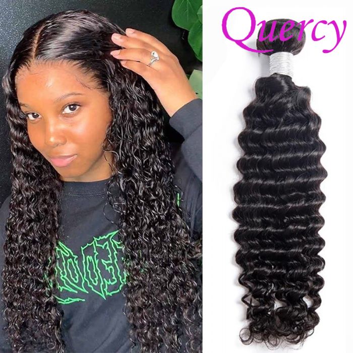 Ocean Quercy™ 10A 1pc hair bundle deep curl